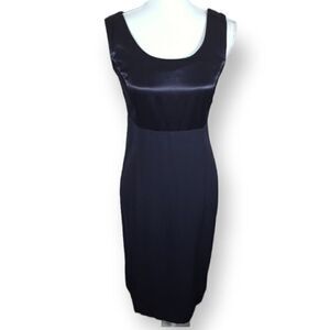 JACLYN HART VINTAGE NAVY BLUE DRESS SZ.12 EUC